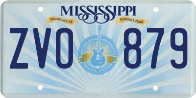 MS license plate ZVO879
