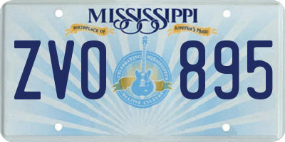 MS license plate ZVO895