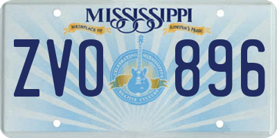 MS license plate ZVO896