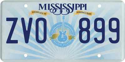 MS license plate ZVO899