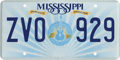 MS license plate ZVO929