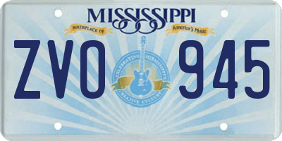 MS license plate ZVO945
