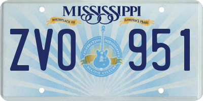 MS license plate ZVO951