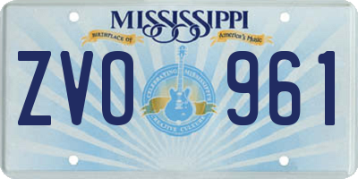 MS license plate ZVO961