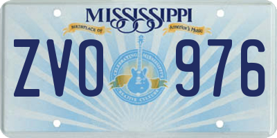 MS license plate ZVO976