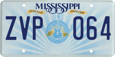 MS license plate ZVP064