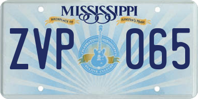 MS license plate ZVP065