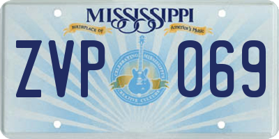 MS license plate ZVP069