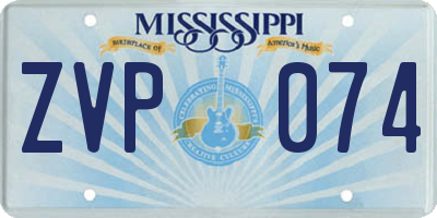 MS license plate ZVP074