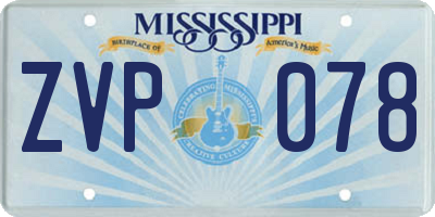 MS license plate ZVP078
