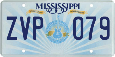 MS license plate ZVP079