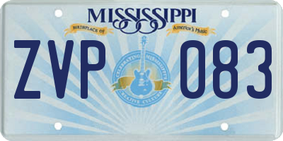 MS license plate ZVP083