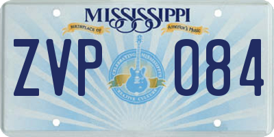 MS license plate ZVP084