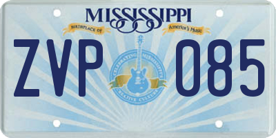 MS license plate ZVP085