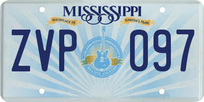 MS license plate ZVP097