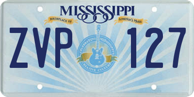 MS license plate ZVP127
