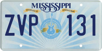 MS license plate ZVP131