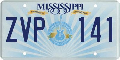 MS license plate ZVP141