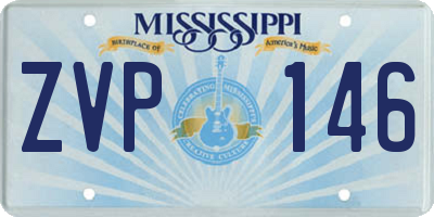 MS license plate ZVP146