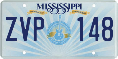 MS license plate ZVP148