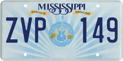 MS license plate ZVP149