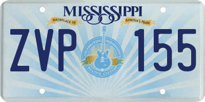 MS license plate ZVP155
