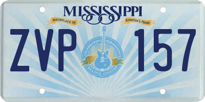 MS license plate ZVP157