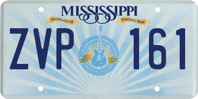 MS license plate ZVP161