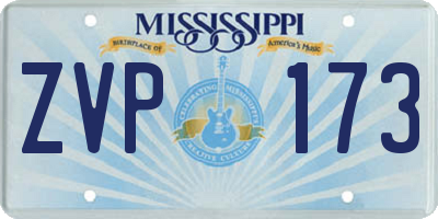 MS license plate ZVP173