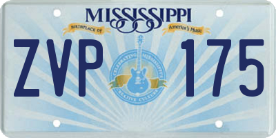 MS license plate ZVP175