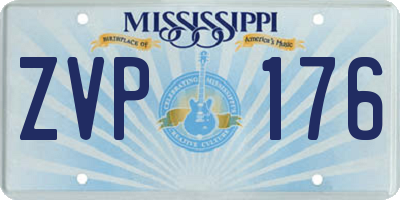MS license plate ZVP176
