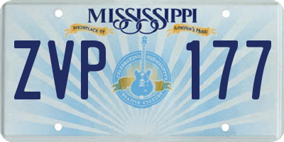 MS license plate ZVP177