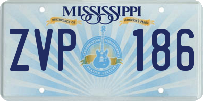 MS license plate ZVP186