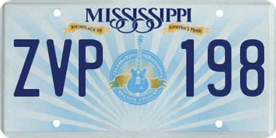 MS license plate ZVP198