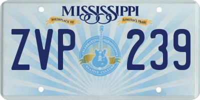 MS license plate ZVP239