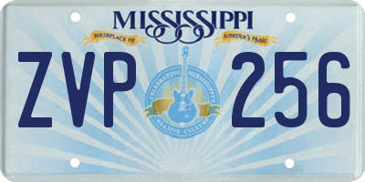 MS license plate ZVP256