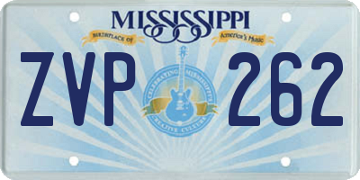 MS license plate ZVP262