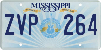 MS license plate ZVP264
