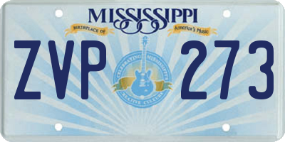 MS license plate ZVP273