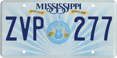 MS license plate ZVP277