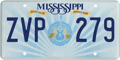MS license plate ZVP279