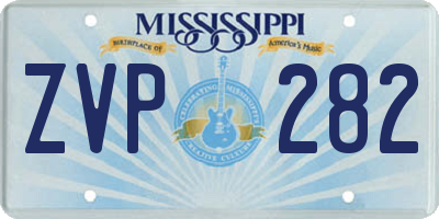 MS license plate ZVP282