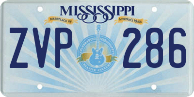 MS license plate ZVP286