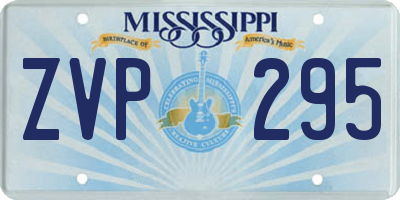 MS license plate ZVP295