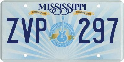 MS license plate ZVP297