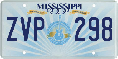 MS license plate ZVP298