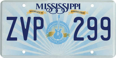 MS license plate ZVP299