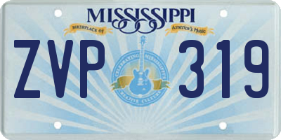 MS license plate ZVP319