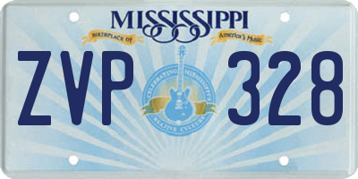 MS license plate ZVP328