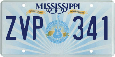 MS license plate ZVP341